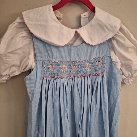 Amanda Remembered Ballerina Smocked Embroidery Dress Girls size 6 - Picture 2 of 5